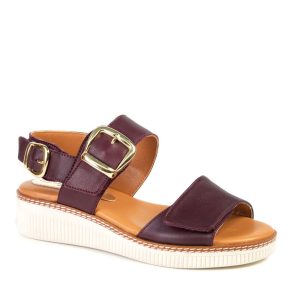 Sandale Tout-Aller pour femme Jane de la Marque Glamille. 3 Points d’ajustement à velcro. Fait en cuir véritable. Entreprise Québécoise.
