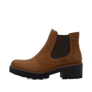Botte courte pour femme Rieker enfilable rapidement grâce au fermoir éclair latéral.