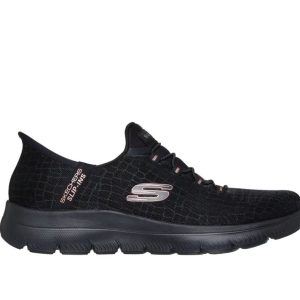 Chaussure Skechers slip ins pour femme. Confort suprême avec mousse mémoire. Enfilage main libre.