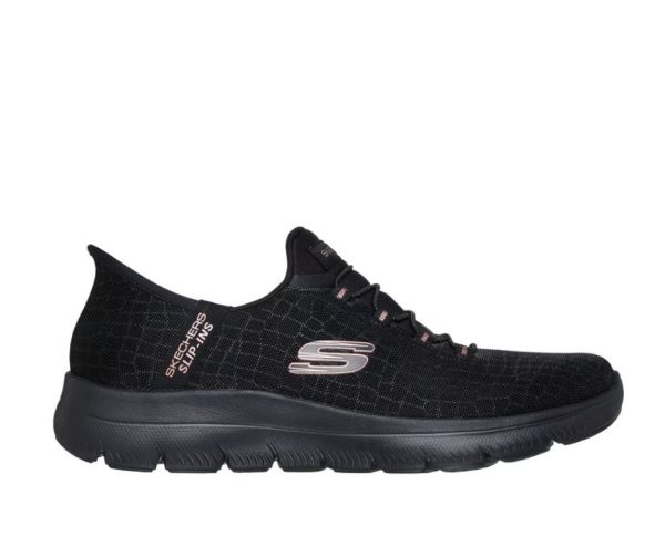 Chaussure Skechers slip ins pour femme. Confort suprême avec mousse mémoire. Enfilage main libre.