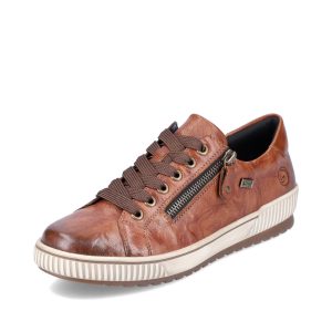 Chaussure pour Femme Remonte avec fermoir et lacets. Offre un ajustement personnalisé en plus de l'opportunité de l'enfiler rapidement.