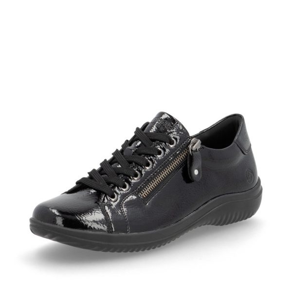 Chaussure pour Femme Remonte avec lacets et fermoir latéral. Permet un ajustement personnalisé en plus d'offrir l'opportunité d'enfiler rapidement la chaussure. Semelle amovible pour insérer une semelle orthopédique.