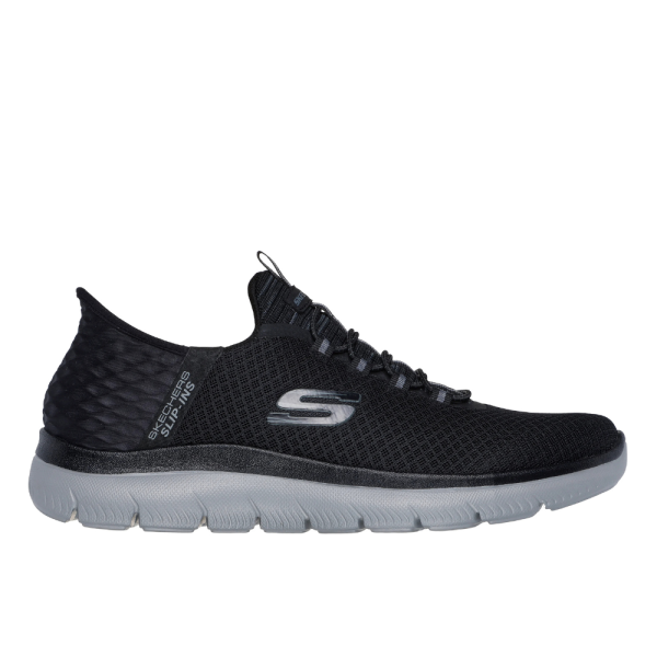 Chaussure Skechers pour homme à enfilage main libre.