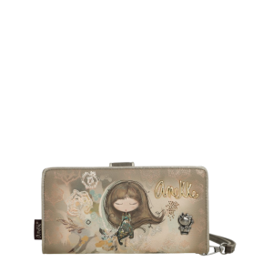 Porte-Feuille long pour femme d'importation Anekke. Contient un minimum de 20 cartes. Dimensions 7.1 X 3.9 X 1.2 pouces 