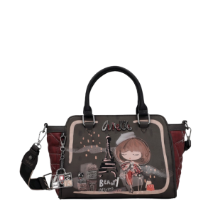 Sac à Main pour femme d'importation Anekke. Bandoulière à main et bandoulière ajustable plein longueur amovible pour porter aussi à la hanche au besoin. Dimensions 13.4/10.6 X 7.9 X 4.72 pouces.