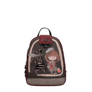 Sac à dos pour femme d'importation Anekke. Un des plus beau et des plus spacieux sac que vous n'ayez jamais eu. 3 Compartiments indépendants avec fermoirs individuels. Dimensions 9.5 X 11.8 X 4.7 Pouces.