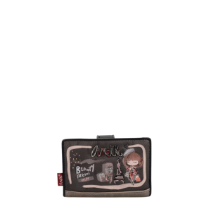 Porte-feuille court pour femme de la marque Anekke  Comprends un minimum de 16 cartes  Dimensions 5.5 X 3.9 X 1.2 pouces