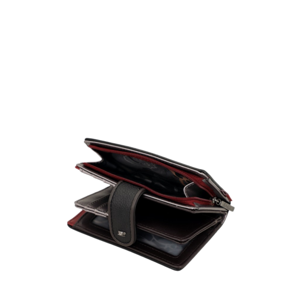 Porte-feuille court pour femme de la marque Anekke  Comprends un minimum de 16 cartes  Dimensions 5.5 X 3.9 X 1.2 pouces