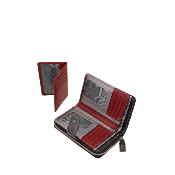 Porte-feuille pour femme d'importation Anekke . Contient un minimum de 16 cartes  Dimensions 5.9 X 3.9 X 1.2 Pouces 