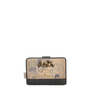 Porte-Feuille court pour femme d'importation Anekke. Contient un minimum de 14 cartes. Dimensions 5.5 X 3.9 X 1.2 Pouces.
