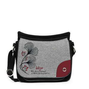 Sac à bandoulière pour femme prêt-à-oser Jak's. Sangle ajustable pleine longueur. Compartiment organisationnel pouvant même remplacer le porte-feuille. Lavable à la machine Dimensions 25 X 19 X 8 cm