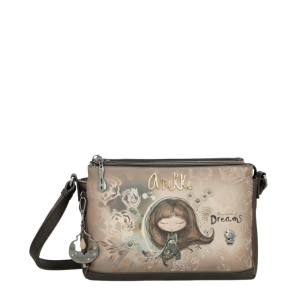 Sac à main pour Femme d'importation Anekke. Bandoulière ajustable pleine longueur. 3 compartiments indépendants avec fermoir. Dimensions 11.4 X 7.9 X 3.94 Pouces 