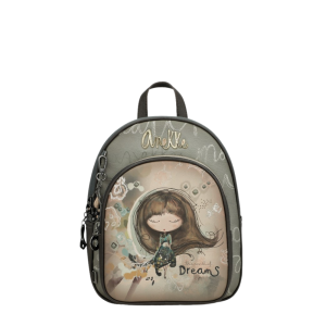 Sac à dos pour femme d'importation Anekke. 2 compartiments indépendants. Dimensions 9.4 X 11.8 X 4.3 pouces.