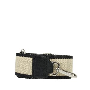 Bandoulière pour sac à main ajustable pleine longueur de couleur beige et noir Idéal pour personnaliser ton look. Les embouts sont de couleur argent  regarde bien celle de ton sac sont de quel couleur.