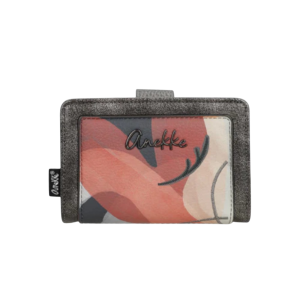 Porte-Feuille court pour femme de la marque Anekke. Plusieurs compartiments pour insérer des cartes. Dimensions 5.5 X 3.9 X 1.2 pouces