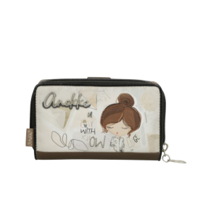 Porte-Feuille court pour Femme de la marque Anekke. Plusieurs compartiments pour insérer de nombreuses cartes. Dimensions 5.5 X 3.9 X 1.6 pouces.