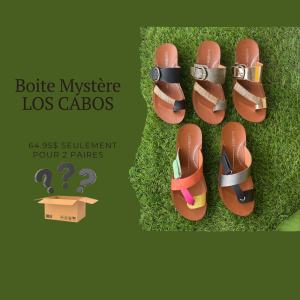 2 paires de sandales los cabos pour seulement 64.95 Valeur de 140$ Tu choisis la pointures mais pas les modèles. VENTE FINALE aucun échange aucun remboursement 