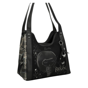 Sac à Main pour Femme Anekke. Se porte à l'épaule  3 compartiments dont un avec fermeture éclair Dimensions 12.2 X 11 X 5.9 pouces 