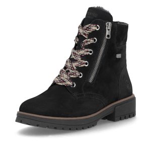 ## Botte d’hiver Remonte D3W70-02 pour femme La **Remonte D3W70-02** est une **botte d’hiver noire pour femme** particulièrement intéressante pour celles qui recherchent **plus d’espace au niveau du pied, beaucoup de chaleur et une meilleure adhérence pour l’hiver**. Sa **largeur extra-large H** offre davantage d'espace et en fait une excellente option pour les femmes qui ont le **pied large** ou qui trouvent souvent les bottes d’hiver trop étroites. ### Chaude et conçue pour l'hiver La D3W70-02 possède une **doublure très chaude en laine de mouton**, idéale lorsque les températures descendent. Elle est également équipée de la technologie **RemonteTEX**, une membrane conçue pour aider à protéger le pied contre l'humidité tout en demeurant respirante. ### Une meilleure adhérence sur la glace La semelle extérieure intègre des **éléments rugueux en fibres de verre** à certains endroits afin d'améliorer l'adhérence sur les surfaces glacées. Une caractéristique particulièrement intéressante pour nos hivers québécois. Comme pour toute chaussure d'hiver, elle réduit le risque de glisser sans toutefois rendre une surface glacée complètement antidérapante. ### Extra-large et semelle amovible Avec sa **largeur H extra-large**, la D3W70-02 laisse davantage d'espace au pied. Sa **semelle intérieure douce et amovible** peut également être retirée, notamment pour libérer de l'espace pour certaines orthèses ou semelles personnelles, selon leur épaisseur et l'ajustement nécessaire. ### Lacets + fermeture éclair Les lacets permettent d'ajuster la botte à ton pied, tandis que la **fermeture éclair** facilite l'enfilage au quotidien. Une fois les lacets ajustés comme tu les aimes, pas besoin de tout recommencer chaque fois. ### Pourquoi choisir la Remonte D3W70-02? * **Botte d’hiver pour femme à pied large** * **Largeur extra-large H** * Coloris noir facile à agencer * Membrane **RemonteTEX** * Doublure très chaude en **laine de mouton** * Semelle avec **éléments en fibres de verre** * Adhérence accrue sur les surfaces glacées * **Semelle intérieure amovible** * Peut convenir à certaines orthèses selon leur volume * Lacets pour ajuster le maintien * Fermeture éclair pour faciliter l'enfilage ### Caractéristiques **Marque :** Remonte **Modèle :** D3W70-02 **Couleur :** noir **Type :** botte d’hiver à lacets pour femme **Dessus :** cuir suédé et textile **Technologie :** RemonteTEX **Largeur :** extra-large H **Doublure :** très chaude, laine de mouton **Fermeture :** lacets et fermeture éclair **Semelle intérieure :** douce et amovible **Semelle extérieure :** TR avec éléments en fibres de verre **Hauteur de la tige :** environ 14 cm **Hauteur du talon :** environ 4 cm La **Remonte D3W70-02** est une excellente option pour celle qui recherche une **botte d’hiver chaude pour pied large**, avec une semelle amovible, une membrane RemonteTEX et une meilleure adhérence pour les conditions hivernales. ### Où acheter la Remonte D3W70-02 au Québec? Retrouve la **botte Remonte D3W70-02** chez **Escarpins & Vilebrequins**, au **508 rue de l’Annonciation Nord, Rivière-Rouge, Québec**, dans les Laurentides, ou commande-la directement sur notre boutique en ligne. **Livraison gratuite à partir de 80 $ d’achats avant taxes.**