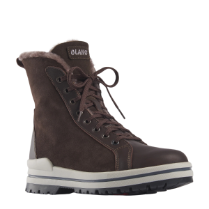 La Olang Zaide Caffe, c’est la botte d’hiver pour celle qui veut avoir chaud aux pieds sans sacrifier le look. Imperméable, doublée en shearling et munie de crampons rabattables, elle est faite pour nos vrais hivers québécois. Et avec son cuir brun et son petit col en shearling… elle est franchement belle en plus. Confort jusqu’à -30 °C | Imperméable | Crampons rabattables | Fabriquée en Italie